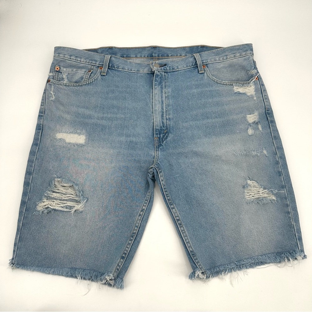 Levis 511 Slim Cut Off Distressed Denim Jean Shorts Men Size 44